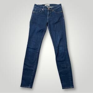 MADEWELL JEANS MID-RIE SKINNY SKINNY DARK BLUE JEANS SMALL 26
